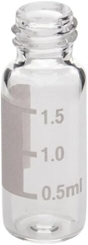 100 قطعة 1.5 مل من قوارير HPLC الأوتوماتيكية مع أغطية سوداء 8 مم وزجاجات عينة كروماتوغرافيا الحاجز لمستلزمات المختبرات المتوافقة مع Shimadzu in Kuwait