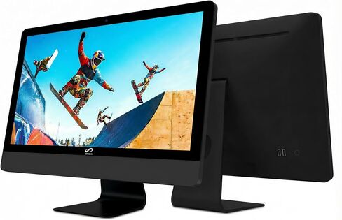 كمبيوتر مكتبي الكل في واحد من STGSivir، شاشة 22 بوصة، معالج Intel Quad Core i5 حتى 3.6 جيجا هرتز، ذاكرة الوصول العشوائي 16 جيجا، 512 جيجا SSD، WiFi 5، بلوتوث، لوحة مفاتيح RGB وماوس ولوحة ماوس، كاميرا ويب، Windows 11 Home in Kuwait