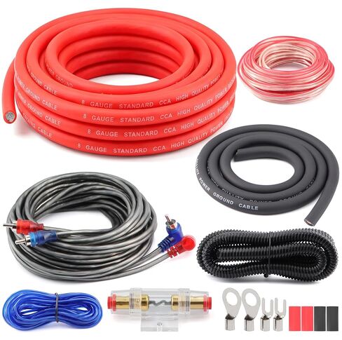 0 Gauge OFC AMP Wiring Kit 3000 Watt Car Subwoofer Wire Install kit for Amplifier Power,Radio and Speakers in Saudi Arabia