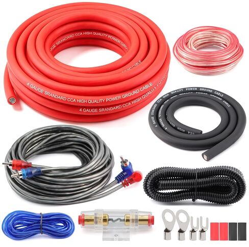 0 Gauge OFC AMP Wiring Kit 3000 Watt Car Subwoofer Wire Install kit for Amplifier Power,Radio and Speakers in Saudi Arabia