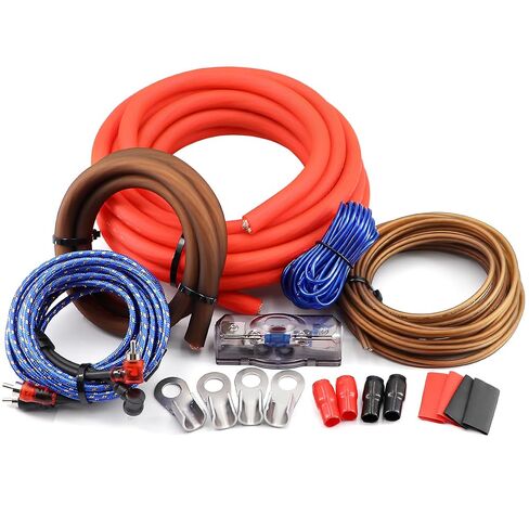 0 Gauge OFC AMP Wiring Kit 3000 Watt Car Subwoofer Wire Install kit for Amplifier Power,Radio and Speakers in Saudi Arabia