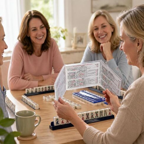 4 عبوات من حامل بطاقات Mahjong 2026، واقي بطاقة Mahjong شفاف لبطاقة الأداء المطبوعة الكبيرة، مناسب لبطاقة NMJL 6 1/8" x 4 3/4" National Mah Jongg League، غطاء بلاستيكي متين in Kuwait