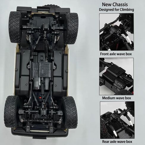 RC Rock Crawler WPL C74-1 RC Truck, 1:10 Scale 2.4GHz Remote Control Truck, 4WD All Terrain Off-Road RC Crawler with LED Lights and 2 Rechargeble Batteries for Adults in Saudi Arabia