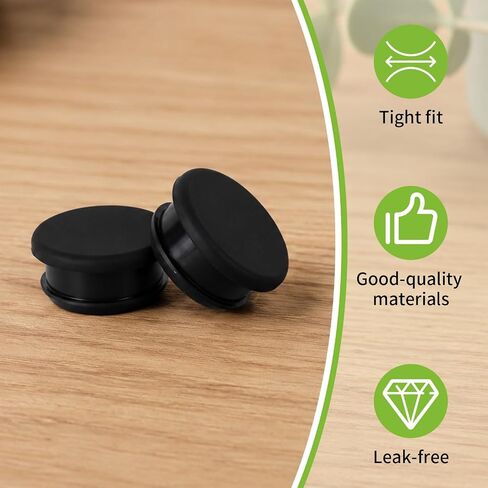 Penitue 4pcs Water Table Plug Replacement for Step 2, Rubber Leak-Proof Drain Seal Stopper for Holding Water Compatible with Test Tubes and Plant Pots Accessories Parts (Black) in Saudi Arabia