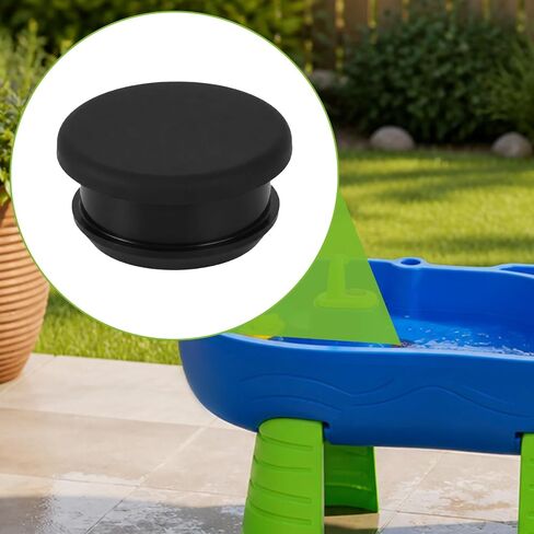 Penitue 4pcs Water Table Plug Replacement for Step 2, Rubber Leak-Proof Drain Seal Stopper for Holding Water Compatible with Test Tubes and Plant Pots Accessories Parts (Black) in Saudi Arabia