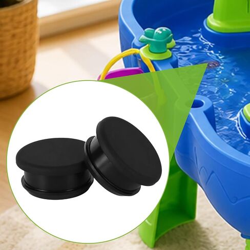 Penitue 4pcs Water Table Plug Replacement for Step 2, Rubber Leak-Proof Drain Seal Stopper for Holding Water Compatible with Test Tubes and Plant Pots Accessories Parts (Black) in Saudi Arabia