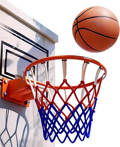 Heavy Duty Adult Standard Size 18" Basketball Hoop ，Goal Wall Mounted Basketball Rim， Pro-Grade Basketball Hoop Rim，Double Spring Basketball Hoop Rim & Complete Installation Kit in Kuwait