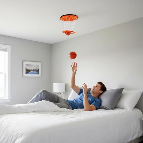 Hanging Indoor Basketball Hoop On Ceiling Sport Swish Hoops with Ball in Kuwait