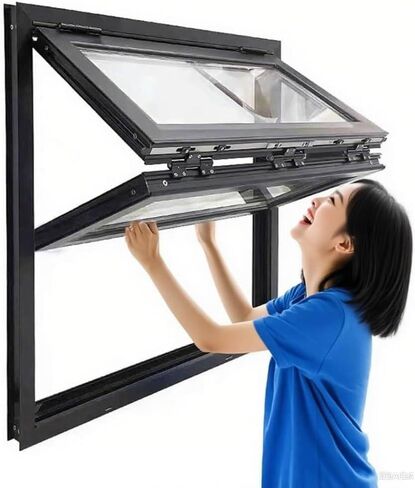 Folding Food Truck Serving Window with Locking Handle, 5mm Tempered Glass for Safety & Durability, Perfect for Coffee Shops & Concession Stands,51.1x27.5in130x70cm in Kuwait
