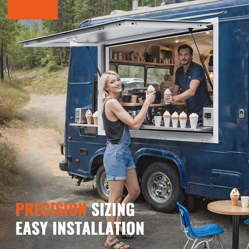 36"x24" Aluminum Alloy Food Truck Window with Handle - Perfect for BBQ Trailers, Mobile Catering & Concession Stands - Durable & Easy to Install, Glass Not Included,36x24in in Kuwait