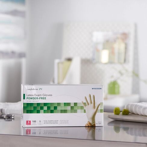 قفاز الفحص اللاتكس من McKesson، قفازات طبية واقية خالية من البودرة، صغير، عدد 100، 10 صناديق، 1000 إجمالي in Kuwait