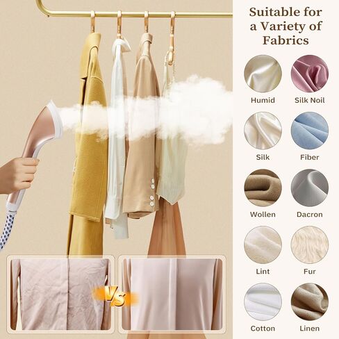 HAPAIS Steamer for Clothes,1800W Standing Garment Steamer 30s Heat-up with Adjustable Stable Double Rod,2-in-1 Flat & Hanging Ironing,Clothes Steamer with 10 Fabric Steam Modes in Kuwait