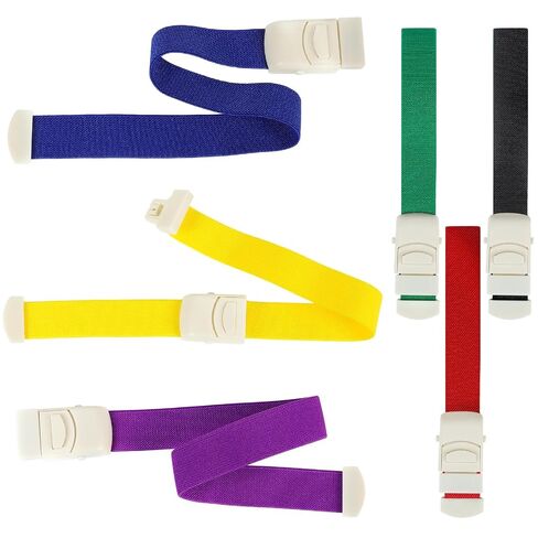 6 Pack Elastic Tourniquets with Quick Release Buckle, First Aid Emergency Buckle Bands for Sports, Camping, Home Use (6 Color-6PCS) in Kuwait