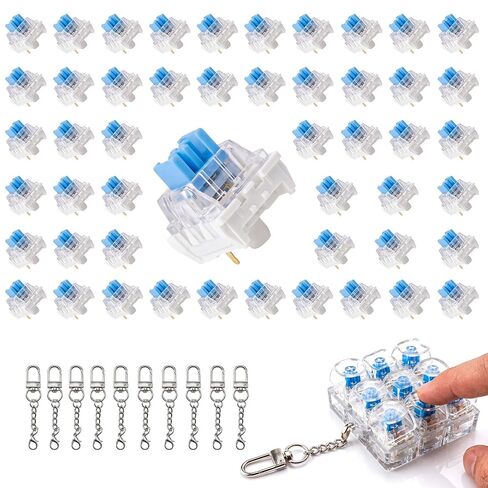 50PSC لوحة مفاتيح للطباعة ثلاثية الأبعاد، نقرات واضحة مع ردود فعل لمسية قوية، مفاتيح لوحة مفاتيح ميكانيكية بنمط MX ذات 3 دبابيس لألعاب مطبوعة ثلاثية الأبعاد، 30 مليون نقرة، 10 سلاسل مفاتيح إضافية in Saudi Arabia