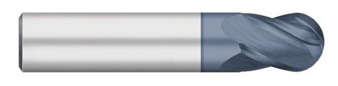 مطحنة نهاية من الكربيد الصلب من Titan TC11706، طول كعب، 4 فلوت، حلزون 30 درجة، أنف كروي، مطلي بـ AlTiN، حجم 3/32 بوصة، قطر عرقوب 1/8 بوصة، الطول الإجمالي 1-1/2 بوصة، طول القطع 3/16 بوصة in Kuwait