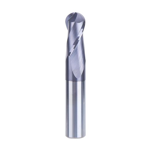 HUHAO 7/64 Inch Ball Nose Carbide End Mill,CNC Cutting Tools for Stainless Steel,Hardened Steels,High Temp Alloys,Medium Alloy Steels, 2 Flute,1/8" Shank in Saudi Arabia