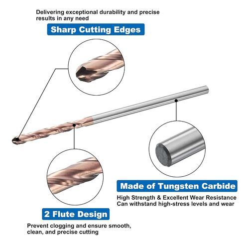 HARFINGTON Ball Nose End Mill 2 Flute 1/8" Diameter 1/8" Shank Tungsten Carbide TiAlN Coated Spiral CNC Router Bits 1" Cutting Length Single End Ball for Carving Engraving Grinding in Kuwait