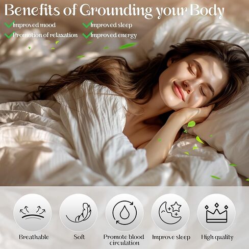 Grounding Mat for Bed, Enjoy The Grounding Effect Indoors, for Better Sleep, Pain and Stress Relief, Grounding Mat Set Comes with Grounding Cord, 27''×78'' in Kuwait