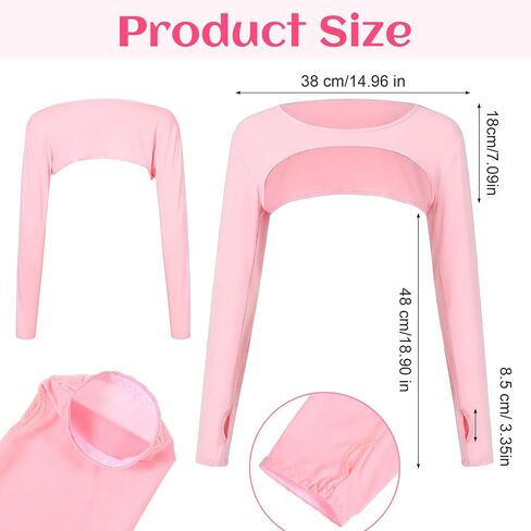 Nogeqi Cooling Shawl Arm Sleeves UV Sleeves for Women, Sun Protection Sleeve with Finger Hole, Comfortable & Breathable UV Protection Arm Cover for Women Golf (Pink) in Kuwait