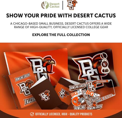Desert Cactus Bowling Green State University Acrylic Magnet 3 Pack BGSU Falcons Decorative Design Officially Licensed (Magnet Set A) in Kuwait