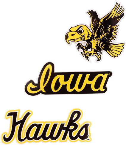 مغناطيس أكريليك من جامعة صبار الصحراء في أيوا، 3 عبوات من تصميم ديكور UI Hawkeyes مرخص رسميًا (مجموعة مغناطيس B عتيقة) in Kuwait