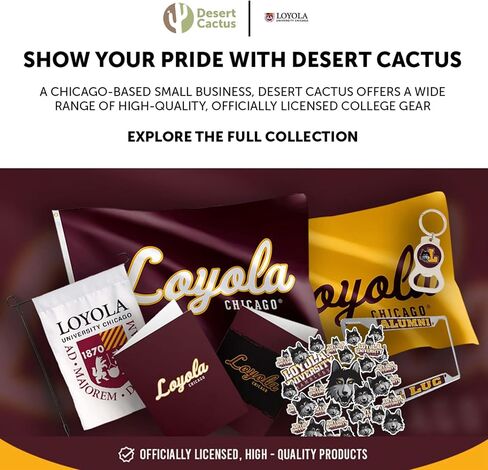 Desert Cactus Loyola University Chicago Acrylic Magnet 3 Pack LUC Ramblers Decorative Design Officially Licensed (Magnet Set A) in Kuwait