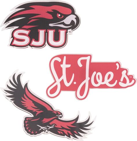مغناطيس أكريليك لجامعة سانت جوزيف من صبار الصحراء، 3 عبوات من صقور SJU، تصميم زخرفي مرخص رسميًا (مجموعة المغناطيس A) in Kuwait