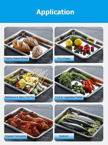 304 Stainless Steel Metal Tray, Multi-Purpose Organizer for Tattoo Supplies, Piercing, Dental Instruments, Nail Tools, Lab & Kitchen Use (10.4"x8"x0.8") in Kuwait