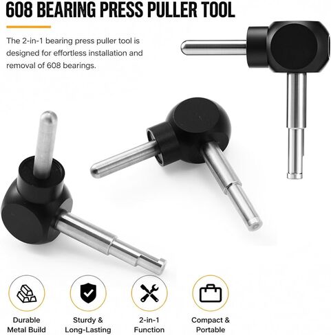 Hicarer Skate Bearing Press Tool Portable 8mm 608 Bearing Installer Remover for Inline Roller Skate, Skateboard, Longboard & Kick Scooter Wheel Replacement in Kuwait