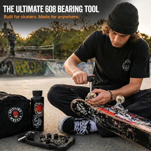 Hicarer Skate Bearing Press Tool Portable 8mm 608 Bearing Installer Remover for Inline Roller Skate, Skateboard, Longboard & Kick Scooter Wheel Replacement in Kuwait