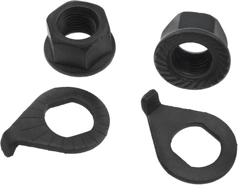 3/8 Inch Bike Axle Nut Bicycle Hub Nut Washer Kit Front Rear Wheel Safety Washers for Bike Black Flange Nuts for Bicycle Hub 8PCS in Kuwait