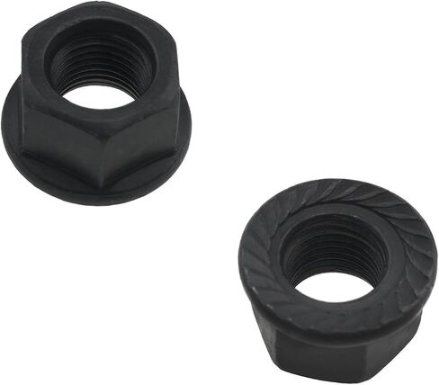 3/8 Inch Bike Axle Nut Bicycle Hub Nut Washer Kit Front Rear Wheel Safety Washers for Bike Black Flange Nuts for Bicycle Hub 8PCS in Kuwait