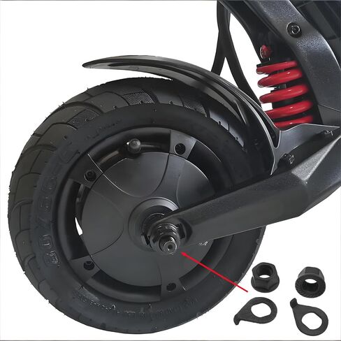 3/8 Inch Bike Axle Nut Bicycle Hub Nut Washer Kit Front Rear Wheel Safety Washers for Bike Black Flange Nuts for Bicycle Hub 8PCS in Kuwait
