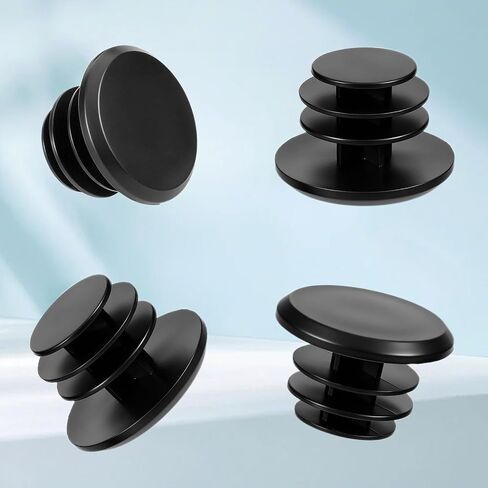 Mozeat Lens 20 Pieces Handlebar End Caps Bicycle Bike Bar End Caps Black Plastic Bike Handlebar Plugs for Road & Mountain Bikes, Most Bicycle Grip Bar Ends Plugs in Kuwait