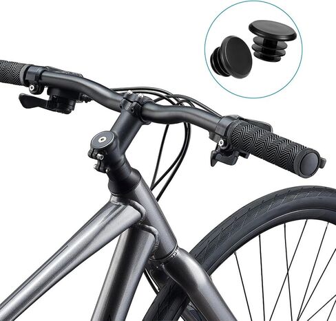 Mozeat Lens 20 Pieces Handlebar End Caps Bicycle Bike Bar End Caps Black Plastic Bike Handlebar Plugs for Road & Mountain Bikes, Most Bicycle Grip Bar Ends Plugs in Kuwait