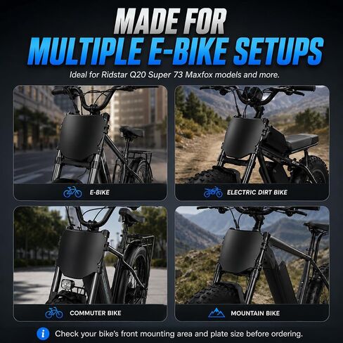 Electric Bike Number Plate Front for Ridstar Q20 Tutti Soleil 01 Super 73 S1/S2/Y1/RX Macfox, Dirt Bike Plate for Surron Talaria MX3/MX4/MX5/XXX eRide Pro SR/S/SS Rawrr Mantis Ebox – Black in Kuwait