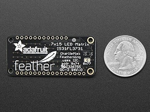 Adafruit 15x7 CharliePlex شاشة عرض مصفوفة LED FeatherWing - أحمر in Kuwait