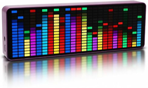 شاشة عرض طيف الموسيقى Zunate مع 384 مصباح LED RGB - شريط إضاءة إيقاعي 16 × 24 قطعة مع مستشعر صوتي وساعة، مصور صوتي يعمل بمنفذ USB لسطح المكتب والألعاب in Kuwait