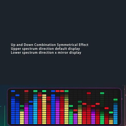 شاشة عرض طيف الموسيقى Zunate مع 384 مصباح LED RGB - شريط إضاءة إيقاعي 16 × 24 قطعة مع مستشعر صوتي وساعة، مصور صوتي يعمل بمنفذ USB لسطح المكتب والألعاب in Kuwait