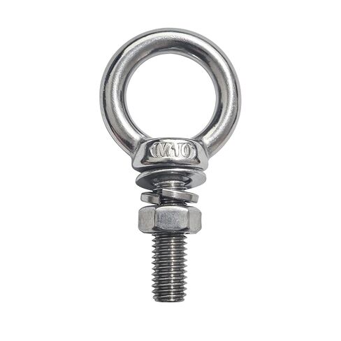 M10 Eye Bolts, 4 Pack 3/8" x 1.37" Stainless Steel Long Lifting Ring Eye Bolt with Nuts & Washers,Heavy Duty Lifting Ring Threaded Eyebolt Kit for DIY, Furniture, Swing and Outdoor Use in Kuwait