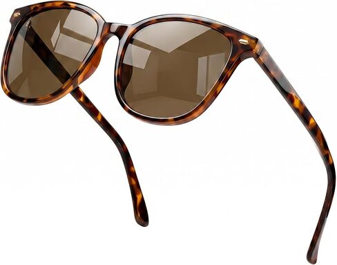 HASFOX® Polarized Sunglasses for Womens | UV Protection Square Oversized Shades | Mirrored Trendy Fashion Style in Kuwait