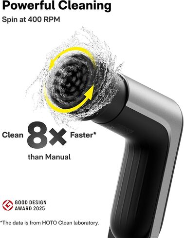 جهاز الغسيل الكهربائي اللاسلكي HOTO Grip™ + قطعتين من رؤوس فرشاة السيزال البديلة in Kuwait