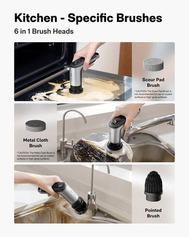 جهاز الغسيل الكهربائي اللاسلكي HOTO Grip™ + قطعتين من رؤوس فرشاة السيزال البديلة in Kuwait