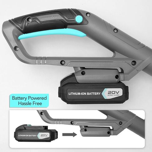 20V Cordless Electric Spin Scrubber with Replaceable Battery & Long Handle - Includes 8 Replaceable Brush Heads for Bathroom, Tile, Grout, Shower, Bathtub, Kitchen, Car & Outdoor Cleaning in Kuwait