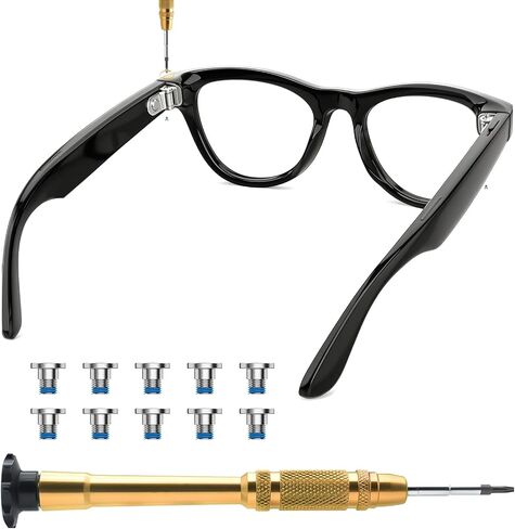 Glasses Screws for Ray-Ban Meta Smart Glasses Wayfarer Skyler Headliner Display Gen 2 & Oakley Meta HSTN, Eyeglass Repair Kit with 10 Screw Set & Screwdriver in Kuwait