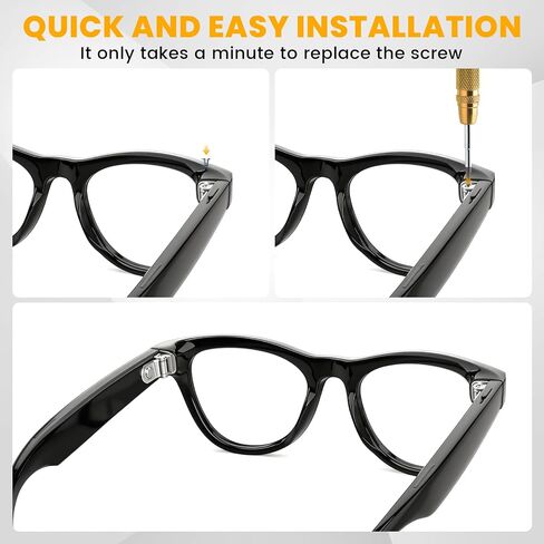 Glasses Screws for Ray-Ban Meta Smart Glasses Wayfarer Skyler Headliner Display Gen 2 & Oakley Meta HSTN, Eyeglass Repair Kit with 10 Screw Set & Screwdriver in Kuwait