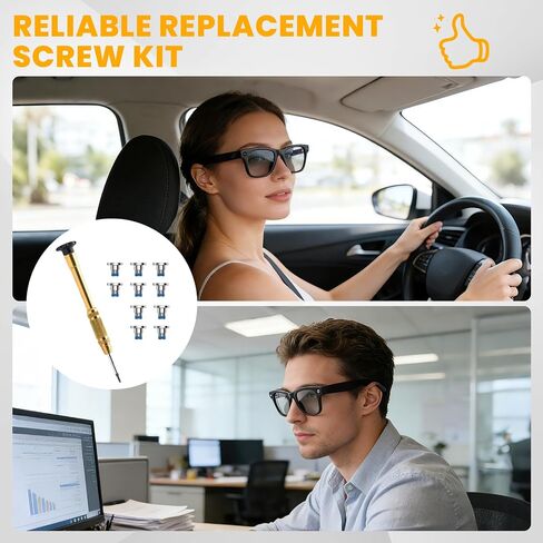 Glasses Screws for Ray-Ban Meta Smart Glasses Wayfarer Skyler Headliner Display Gen 2 & Oakley Meta HSTN, Eyeglass Repair Kit with 10 Screw Set & Screwdriver in Kuwait