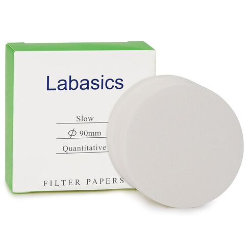 ورق ترشيح كمي من Labasics بحجم مسام 10 ميكرون، دوائر السليلوز بطيئة التدفق للاستخدام المختبري، 100 قطعة، 70 مم in Kuwait