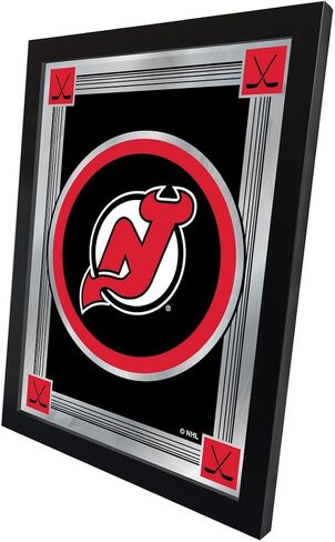 مرآة بشعار New Jersey Devils مقاس 17 بوصة × 22 بوصة من شركة Holland Bar Stool Company in Kuwait