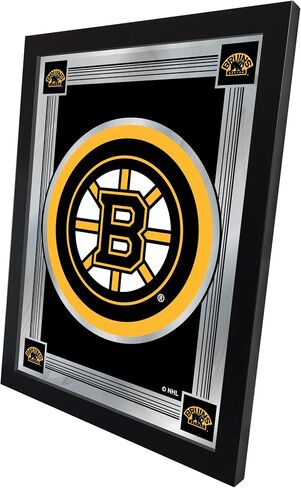 مرآة شعار Boston Bruins مقاس 17 بوصة × 22 بوصة من شركة Holland Bar Stool Company in Kuwait